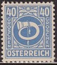 Austria 1946 Escudo Armas 40 G Azul Scott 4N13